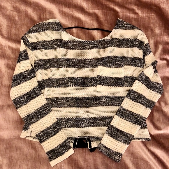 Black and White Stripped Sweater - Picture 1 of 2